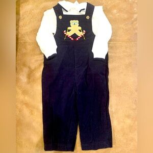 Long sleeves polo with polar bear overalls